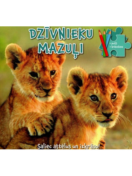 Dzīvnieku mazuļi. Saliec attēlus un izkrāso!