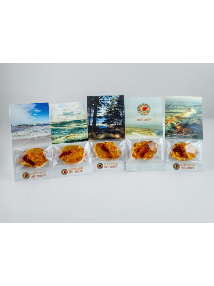 Saldais dzintars. Suvenīrs, karamele - ēdama