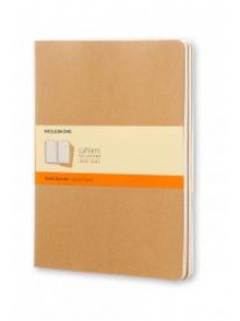Piezīmju klade Moleskine Cahier,  kartona vākos, 19x25 cm, līniju,  120 lpp, 3 gab