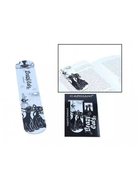 Magnētiskā grāmatzīme 30x100mm Kaķi Parīzē 013-4042