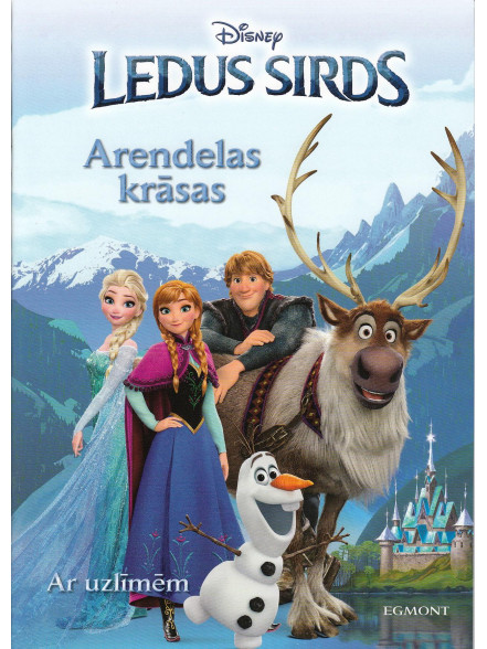 Ledus sirds. Arendelas krāsas. Ar uzlīmēm. Disney 
