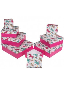 Dāvanu kastītes 22,5*22,5*8 cm Vienradži