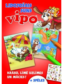 Lidojošais suns VIPO. Krāso, līmē uzlīmes un mācies! Lidojošais suns VIPO. Krāso, līmē uzlīmes un mācies!