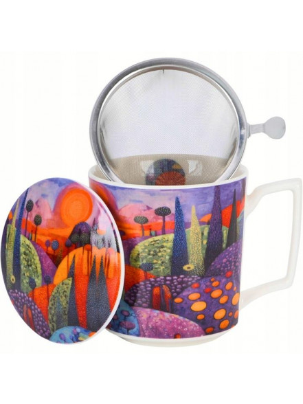 Krūzīte 450ml ar sietiņu Modern Bubbly hills .0217