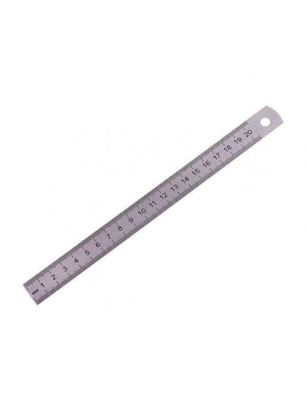 Lineāls 20cm., metāla