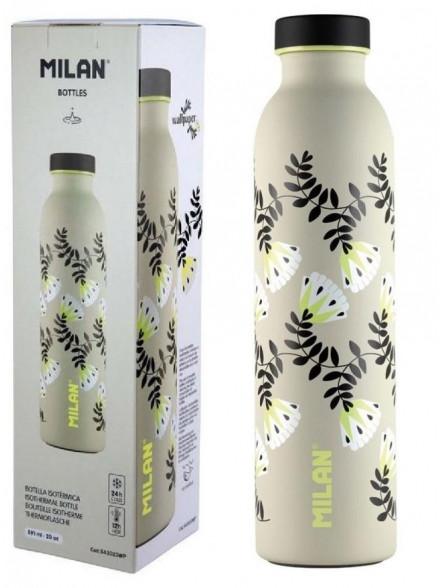 Nerūsējošā tērauda izotermiskā pudele Milan Wallpaper, 591 ml