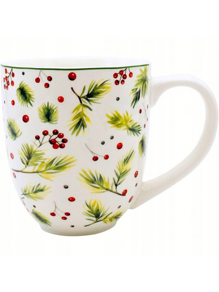 Krūze Duo 1000ml Christmas Leaves