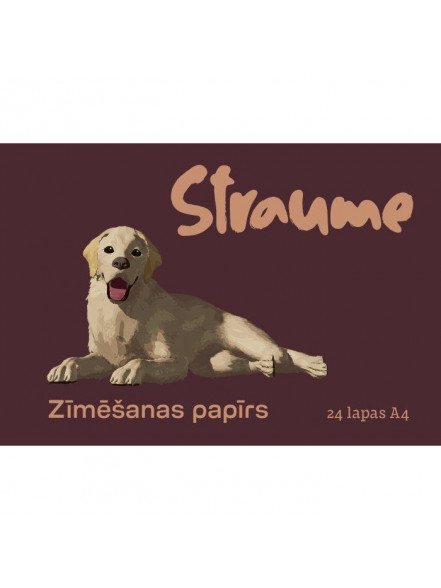 Zīmēšanas papīrs A4 24 lp., Straume. Suns
