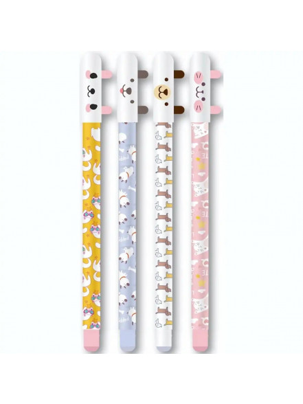 Pildspalva ar dzēšgumiju lodīšu 0.5 mm zila Flexi Abra Puppy