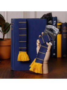 Grāmatzīme Book Scarf - tumši zils & dzeltens