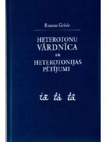 Heterotonu vārdnīca un heterotonijas pētījumi