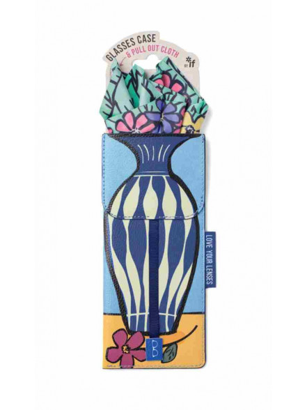 Briļļu futlāris ar tīr.lupatiņu Love Your Lenses FLOWER VASE