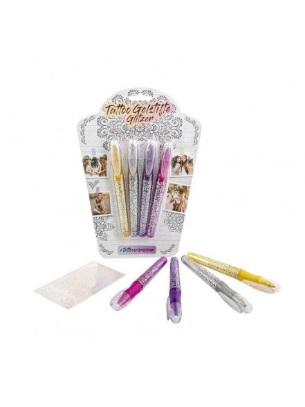Gēla pildspalvas tetovējumu zīmēšanai uz ādas (4 gab.)