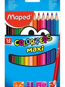 Krāsainie zīmuļi MAPED MAXI Color' Peps (12 krāsas)