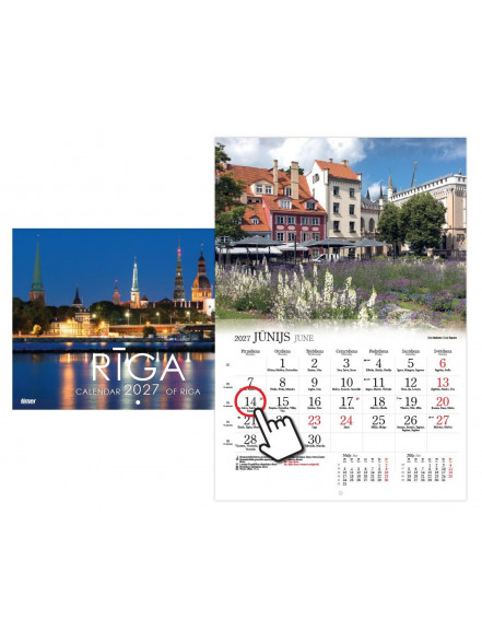 K/2027 Sienas kalendārs Rīga A4