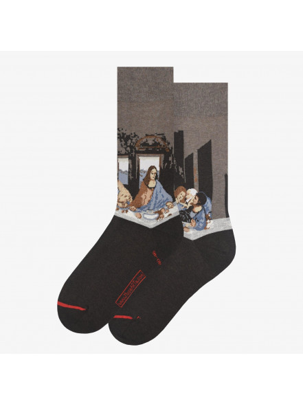 Zeķes Leonardo da Vinci - The Last Supper, izm. 36-40, brūnas