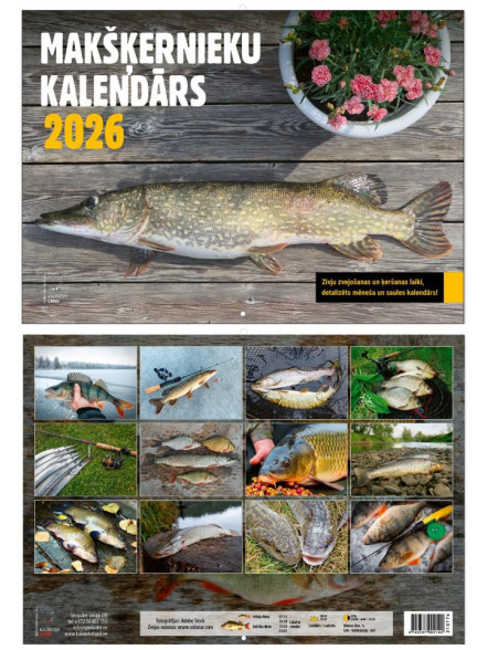 Makšķernieku kalendārs A4 