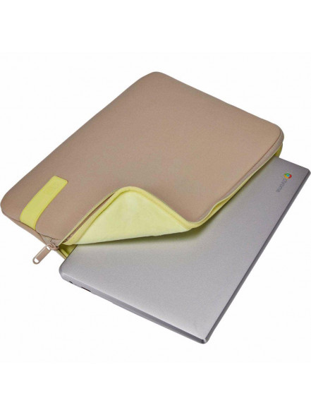 Aksesuāri Case Logic Reflect Laptop Sleeve 13.3 REFPC-113 Plaza Taupe/Sun-Lime (3204689)