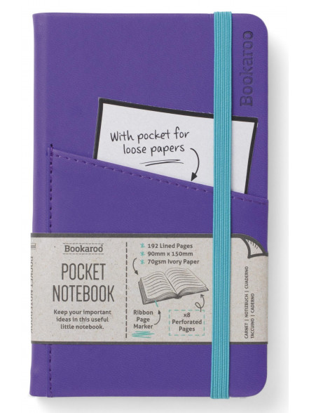 Blociņš Bookaroo POCKET (A6) - violets