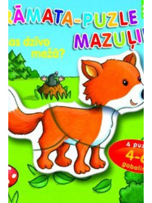 Grāmata-puzle mazuļiem. Kas dzīvo mežā?