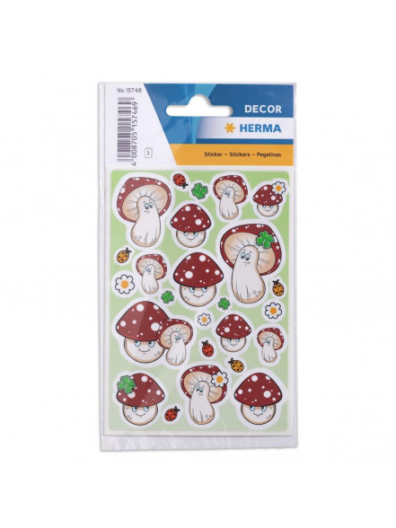 Uzlīmes Herma Decor, laimīgs mušmire, 3 lapas