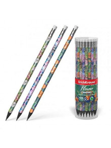 Zīmulis ar dzēšgumiju ErichKrause Flower (HB)