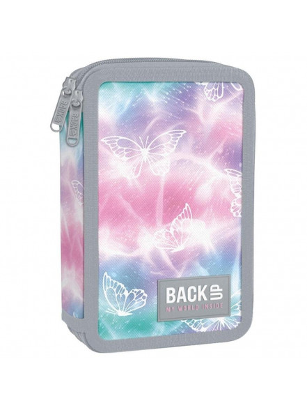 Penālis Backup 6 Model  pildīts ar diviem rāvējslēdzējiem, DW 10, Raibs