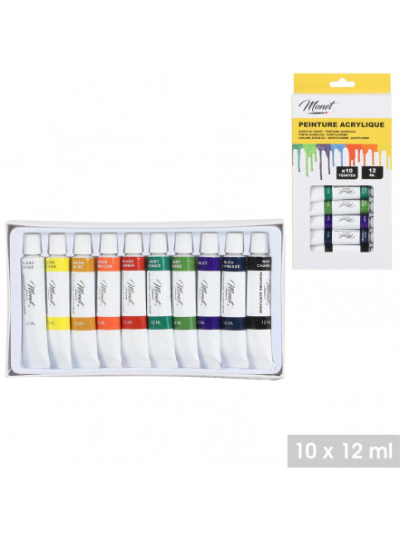 Akrils krāsas 10*12ml. MONET