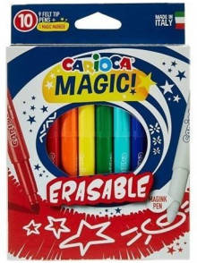 Flomasteri CARIOCA Magic Erasable 9 krāsas + 1 Magic color Flomasteri CARIOCA Magic Erasable 9 krāsas + 1 Magic color