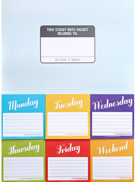 Līmlapiņas - Days of the Week Sticky Packet
