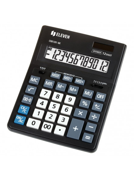 Kalkulators galda, 12 zīmes, Eleven  CDB-1201BKE, 205x155x35mm, svars 200g., Citizen analogs