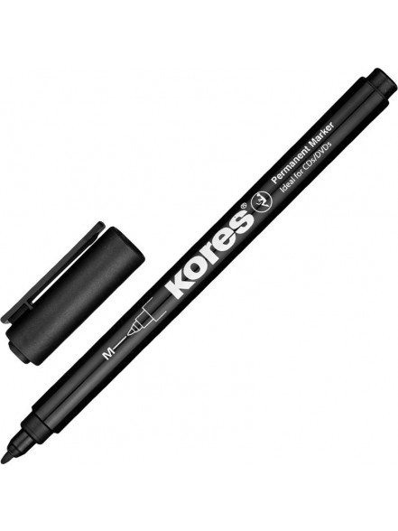 Permanenta marķieris KORES K-Marker P1-M 1-2mm melns