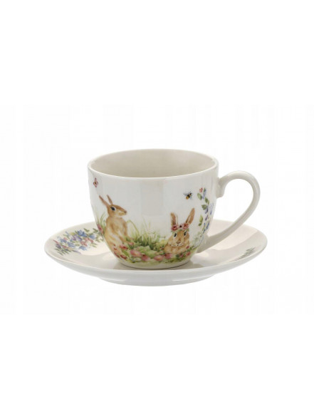 Krūze Lieldienu zaķis, 245 ml. ar apakštasīti