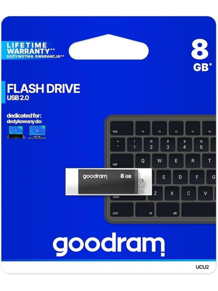 USB Flash atmiņa 8GB, Goodram Cube UCU2 melna