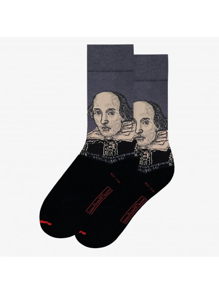 Zeķes Martin Droeshout - William Shakespeare, izm. 36-40, pelēkas