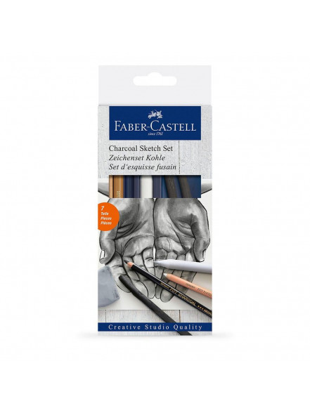 Skicēšanas komplekts Faber-Castell Charcoal Sketch,7 zīmuļi asorti