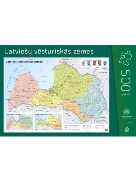 Puzle 500 Latvijas vēsturiskās kartes
