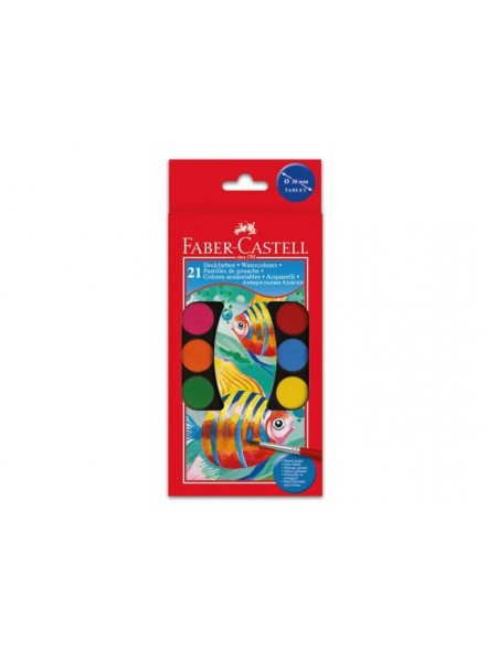 Akvareļu krāsas, Faber Castell 12 krāsas