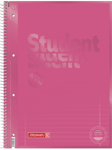 Klade A4 //  ar spirāli Colour, gaiši rozā