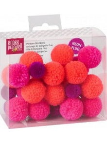 Pomponi 20-30mm Neon, 30gab.