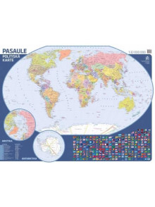 Pasaules politiskā sienas karte 1:32 000 000 (109,5x85)