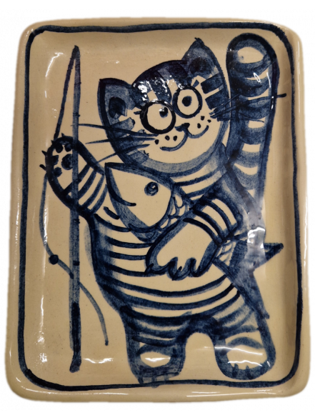 Māla trauks garens bēšs/zils Kaķis makšķernieks N15 Elita Taube