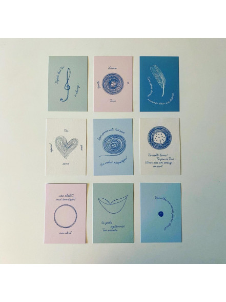 99 tīras domas - iedvesmas kartītes