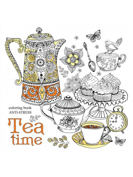 Krāsojamā grāmata FRESH  200*200mm, 12lpTea time (dizains 1748)