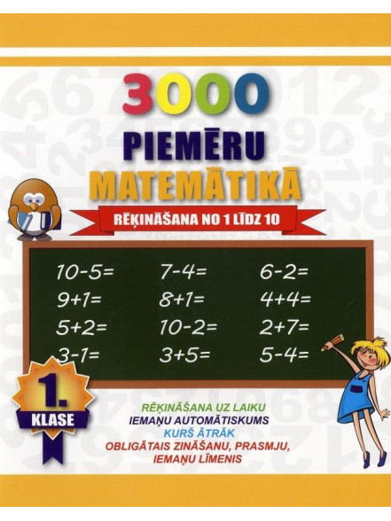 Rēķināšana 1-10.  Uzdevumi.3000 piemēru matemāti Rēķināšana 1-10.  Uzdevumi.3000 piemēru matemāti