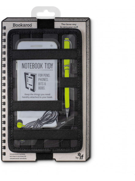Viedaksesuāru organizātors Bookaroo Notebook Tidy - Black