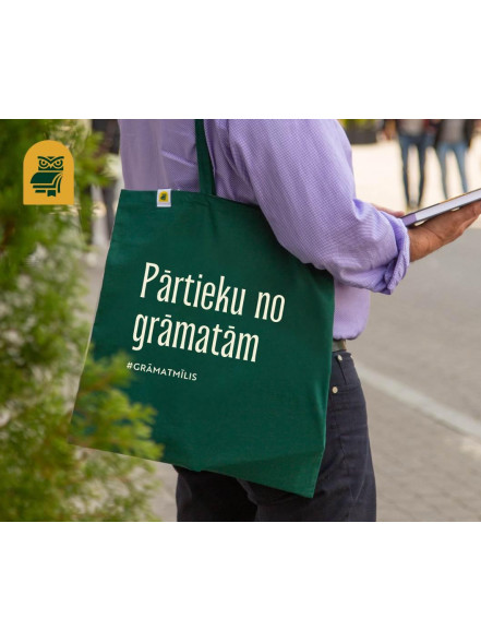Auduma maisiņš Pārtiekam no grāmtām (zaļš)