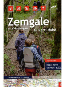  Atlants Zemgale un Vidusdaugava 1:100 000 ar karti dabā. Dabas taku ceļvedis