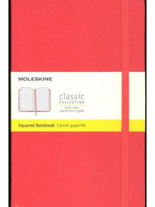 Piezīmju grāmata Moleskine Classic, rūtiņu, sarkanos vākos, 13x21cm, 240 lapas