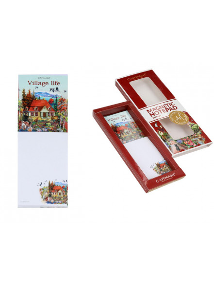 Piezīmju blociņš ar magnētu 6x18cm (50) Village Life Carmani
